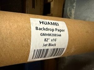 82x 16 Backdrop Paper-Jet Black