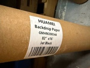 82x 16 Backdrop Paper-Jet Black