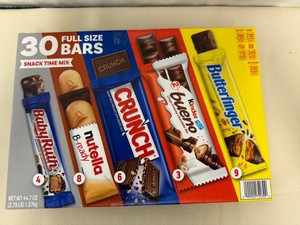 30 Full Size Bars-Snack Time Mix 72026