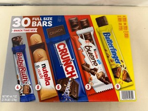30 Full Size Bars-Snack Time Mix 72026
