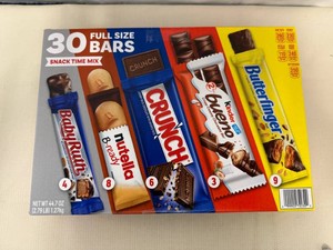 30 Full Size Bars-Snack Time Mix 72026
