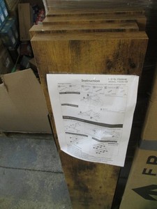 4 Wall mounted shelves with back mounting hardware 48 x 9.5 inches and a lighter colored 5th shelf, same dimentions