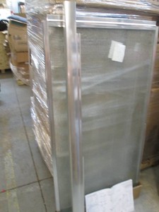 Sterling glass shower door, 2 panels measuring 29 x 54 each