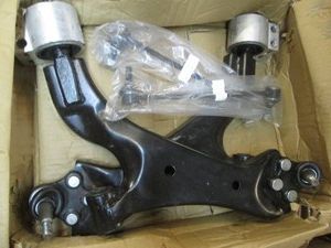 Front suspension lower control arm and sway bar link kit, which appears to match replacement suspension components for vehicles like the Chevrolet Equinox or GMC Terrain