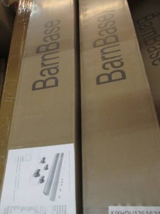 2 x Barnbase 4 double or 8 single sliding door rail, silver color