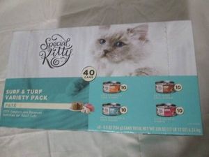 40 5.5 Oz Can variety of Special Kitty surf and turf canned cat food