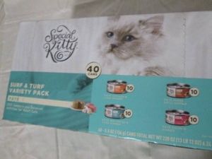 40 5.5 Oz Can variety of Special Kitty surf and turf canned cat food