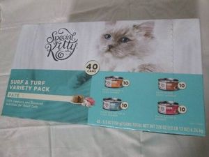 40 5.5 Oz Can variety of Special Kitty surf and turf canned cat food