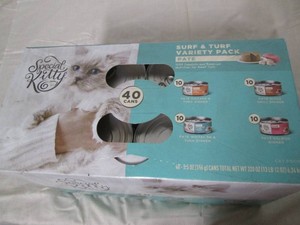 40 5.5 Oz Can variety of Special Kitty surf and turf canned cat food