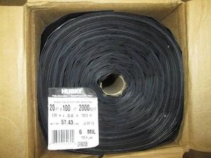 2 x 100 Foot roll of Husky 6 mil black polyethylene sheeting