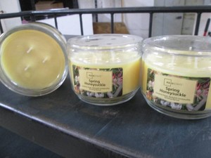 3 Spring honeysuckle scented three wick candles