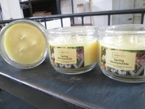 3 Spring honeysuckle scented three wick candles