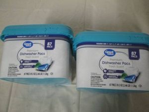 2 Tubs of 87 premium dishwasher packs