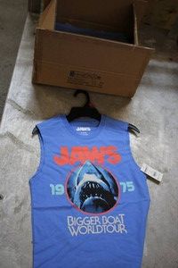 Case of 12 boys size M Jaws tank tops great for resellers