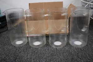 4 Glass serving pitchers