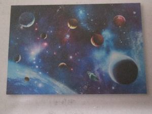 Planets in Space themed 136x96in wallpaper mural