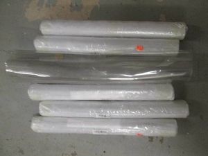 5-pack 19x18in clear office floor mats plus 1-slightly larger mat