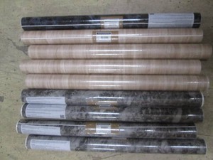 Assorted style rolls of interior architectural finishing film
