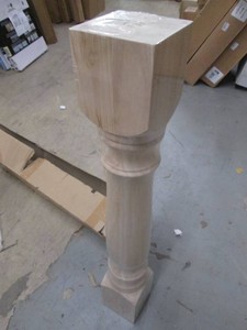 35-12in Rubberwood Legacy Tapered Cabinet Column