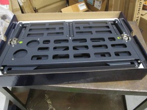 Rear door tailgate table and molle panel