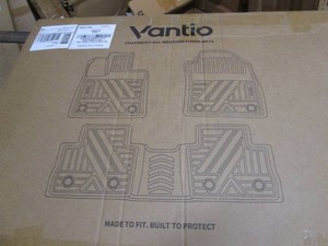 Custom fit 3pc all weather automotive floor mats for 1st and 2nd rows