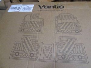 Custom fit 3pc all weather automotive floor mats for 1st and 2nd rows