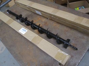 Pair of Tungsten post hole digger bit bulb planter tools
