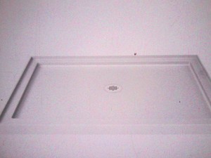 Slimline 42 x 42 shower base with center drain