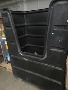MaxiMover 6 tall 27 x 46 plastic bin on caster wheels
