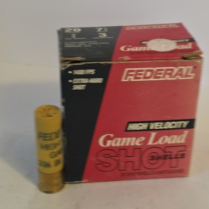 Federal High Velocity Game Load 20 Gauge 2 34 No. 7 12 Shot