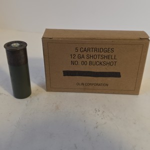 Winchester Olin Q1544 Military Grade 12 Gauge No. 00 Buckshot 9-Pellet Shotshells