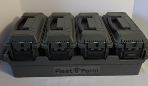 Fleet Farm Plastic Ammo Can Storage Set with Carry Tray