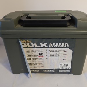 Cabelas Bulk Ammo Storage Box Green Plastic Ammunition Can