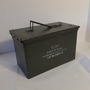 U.S. Military M739A1 Fuze Non-Propagation Package Metal Storage Can N340