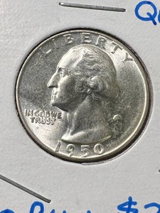 1950 US WASHINGTON QUARTER BU
