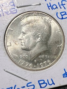 1976-S US BICENTENNIAL SILVER KENNEDY HALF DOLLAR BU