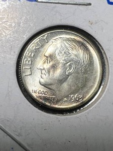 1963 US ROOSEVELT DIME BU