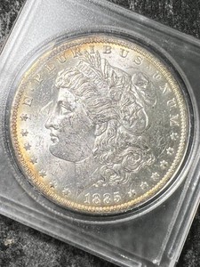 1885-O US MORGAN SILVER DOLLAR IN CASE