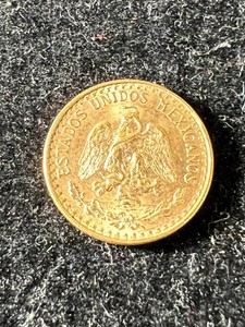 1945 MEXICAN DOS PESOS GOLD COIN