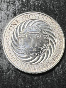 1 TROY OZ .999 FINE SILVER INTAGLIO MINT ROUND