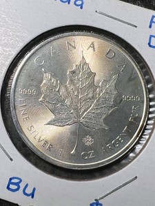 2014 CANADIAN MAPLE LEAF 1 TROY OZ .9999 FINE SILVER