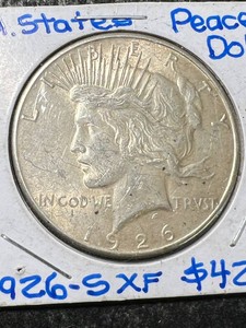 1926-S US PEACE SILVER DOLLAR