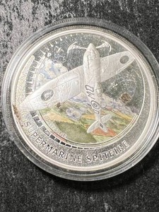 1 TROY OZ .999 FINE SILVER SUPERMARINE SPITFIRE ROUND IN AIRTITE