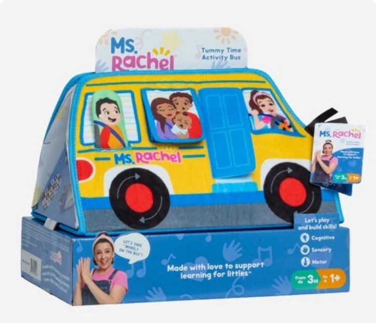 Ms. Rachel Tummy Time Activity Bus Play Mat - Brand New
