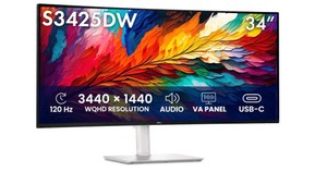 Dell 34-Inch Curved WQHD USB-C Monitor S3425DW $494.95 Retail - Brand New