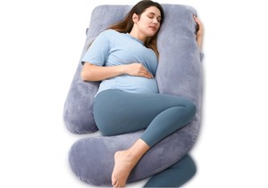 Momcozy 57-Inch U-Shaped Full Body Pregnancy Pillow $49.99 Retail - Brand New