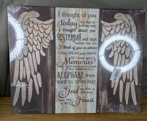 I Thought of You Today Memorial Canvas Wall Art - Brand New