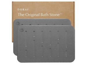 Dorai The Original Bath Stone Diatomaceous Earth Bath Mats 2-Pack $162.00 Retail - Brand New