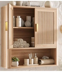 Natural Oak Bathroom Wall Storage Medicine Cabinet $88.99 Retail - Brand New