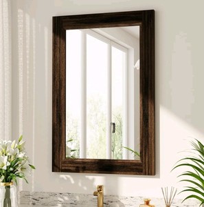 36x24-Inch Farmhouse Wood Framed Wall Mirror $69.99 Retail - Brand New